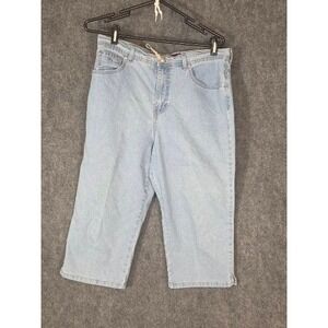 Gloria Vanderbilt Amanda Capri Jeans Womens 12 Light Wash High Rise Denim Blue
